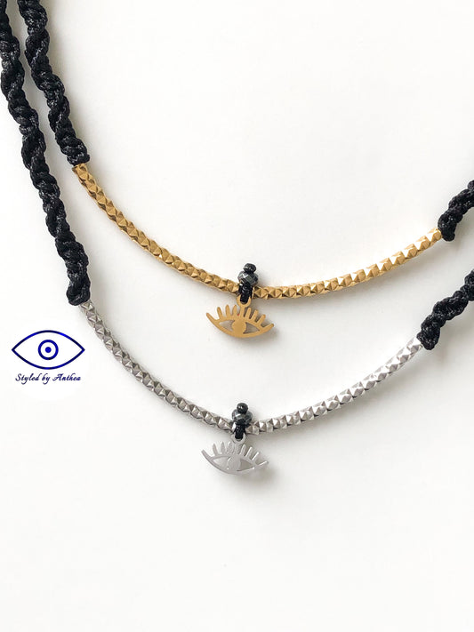 Adjustable Black Necklace - Persephone Evil Eye