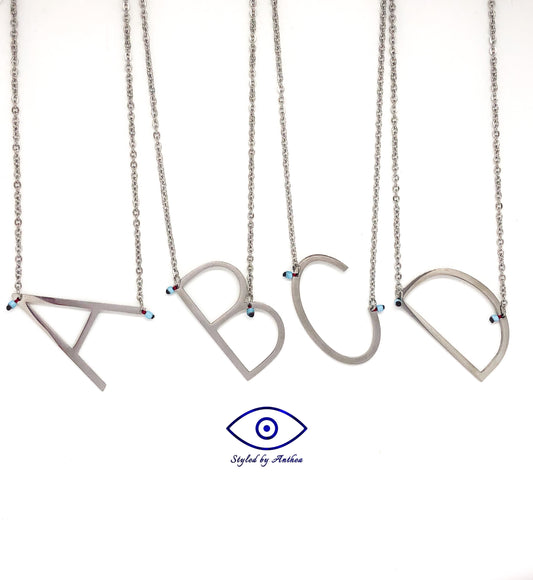 ALPHABET Silver Necklace - A-Z