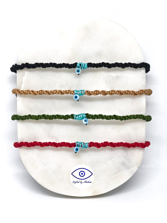 Men’s Adjustable Bracelet ~ Balos Evil eye